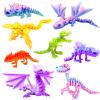 TJYZGXQ 8pcs 3D Printed Dinosaur Skeletons, Dragon,T-Rex Fidget Toys,Flying Dragon3D Printed Dragon Animals Toys,Dragon Toy Kids Girl,Dinosaur Toys for Kids 5-7 Desk Gifts view 1