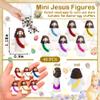 60 Pcs Mini Jesus Figurines in Bulk, Easter Little Jesus Figures With Box, Rubber Tiny Baby Jesus Loves You Figures Christ Toys for Hide and Seek Easter Egg Fillers Party Favors Gifts (Mix6 * 40) view 3