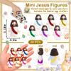 80 Pcs Mini Jesus Figurines in Bulk, Easter Little Jesus Figures With Bottle, Rubber Tiny Baby Jesus Loves You Figures Christ Toys for Hide and Seek Easter Egg Fillers Party Favors Gifts(Mix6 * 80) view 3