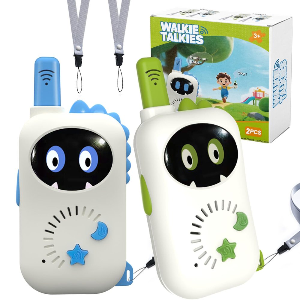 Dinosaur Children's walkie Talkie, a Cartoon mini Designed Exclusive walkie Talkie, Suitable for Boys and Girls for Outdoor Exploration, Camping, Hiking Toys, Christmas, Birthday Gifts