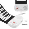 Alomejor Portable Piano, 49 Key Roll Up Piano, Foldable Silicone Keyboard with USB Charging and Built in Speaker Portable Electric for Kids Beginners Home Practice view 3