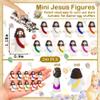 240 Pcs Mini Jesus Figurines in Bulk, Easter Little Jesus Figures With Bottle, Rubber Tiny Baby Jesus Loves You Figures Christ Toys for Hide and Seek Easter Egg Fillers Party Favors Gifts(Mix 10*240) view 2