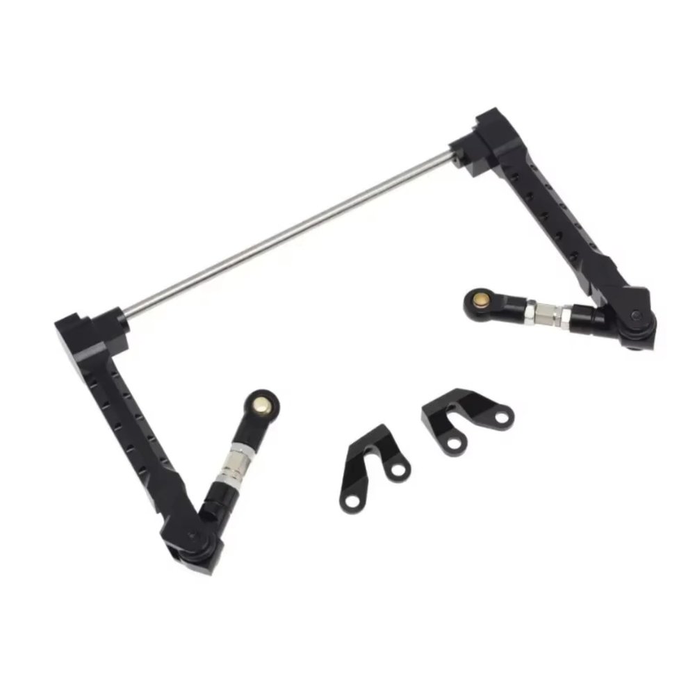 Rc Parts For Axial RR10 90048 90053 For YETI 90025 90026 90050 For Wraith 90018 1/10 Metal Anti-Tilt Rod Sway Bar RC Crawler Car(Black)