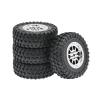 RC Car Tires Wheels For MN D90 For MN98 For MN99S MN45 For MN82 For WPL C14 C24 C34 B14 B16 B24 B36 70mm Tire Tyres Wheel Aluminum Alloy RC Car Upgrades Parts(Silver) view 2