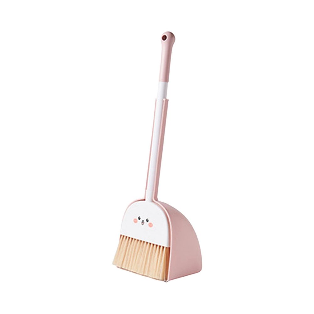 KiBcsLic Mini Broom with Dustpan for Kids, Children Housekeeping Cleaning Tools,Cute Broom Set for Preschool, Rabbit