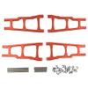 Aluminum Front & Rear Suspension A-Arms Upgrade Set for 1/10 Slash 4X4 VXL, Rustler 4X4 VXL, Stampede 4X4 VXL, Hoss 4X4 VXL  Alloy Suspension Arms Replacement for Part 3655 (Red) view 2
