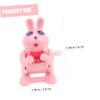 BRIGHTFUFU 4pcs Adorable Wind-up Bunny Portable Clockwork Playthings for Easy to Use Spring-Operated Walking Rabbit Models Lovely S Party Favors and Easter view 2