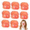 BRIGHTFUFU 8pcs Pig Snout Mask Lightweight Elastic Band Animal Nose Mask for Halloween Costume Party Funny Cosplay Prop and Portable Pig Nose Accessory view 1