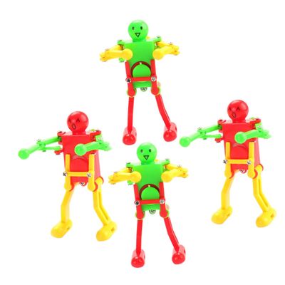 Gogogmee 4pcs Wind-up Robot for Clockwork Dancing Robots Safe Portable for Indoor Outdoor Play and Creativity Development Random Color