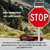 Solar-Powered LED Stop Sign - Reflective Octagonal Traffic Warning Sign, Durable Aluminum, 60x60cm (24in), Flashing Light for Enhanced Visibility and Safety view 3