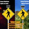 Flashing Solar LED Pedestrian Crossing Sign - Durable Aluminum Traffic Warning Sign, IP65 Waterproof Road Safety Indicator for Streets and Crosswalks view 4