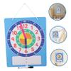 KOMBIUDA Dry Erase Educational Clock Board with Movable Hands Large Writable Surface for Teaching Analog and Digital Portable Educational for Classroom Practice view 3