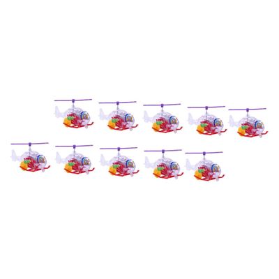 HAKIDZEL 10pcs Wind-up Plastic Helicopter for Clockwork Playthings Coordination Imagination Party Favors Color Random Random Color