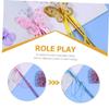 FELTECHELECTR 4Pcs Glitter Fairy Wands Tassel Stick for Cosplay Props Birthday Party Supplies Safe and Vibrant view 2
