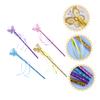 FELTECHELECTR 4Pcs Glitter Fairy Wands Tassel Stick for Cosplay Props Birthday Party Supplies Safe and Vibrant view 3