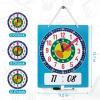 Segaixlj Magnetic Writable Dry Erase Learning Clock for Kids, 13.7'' x 11.2" Teaching Demonstration Clock for Kid to Tell Time, Perfect for Home School Classroom Supplies, Pen Included view 2