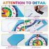 Segaixlj Magnetic Writable Dry Erase Learning Clock for Kids, 13.7'' x 11.2" Teaching Demonstration Clock for Kid to Tell Time, Perfect for Home School Classroom Supplies, Pen Included view 3
