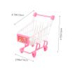 HAKIDZEL 2pcs Mini Grocery Shopping Cart for Lightweight Pretend Play Ornaments for Dollhouse Small Carts for Fun Interactive Role Play view 4