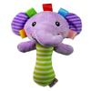 HAKIDZEL Year Plush Hand Rattle Elephant Hand Bell Educational Early Learning for Boys with Sound and Colorful Design to Develop Hearing and Motor Skills view 1