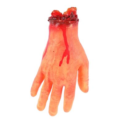 HAKIDZEL Realistic Simulated Bloody Hand Halloween Prop Creative Trick for Party Decoration Fun Scary Prank Tool for Haunted House