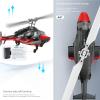 GQGQGQ A61 Airwolf Remote Controlled Helicopter Aircraft Plane 4CH RC Heli Aileronless 1/42 Scale 6-Axis Gyroscope Altitude Hovering Optical Flow Position 2Batteries for Adults Beginners/Black White view 4