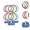 10Pcs Agility Footwork Training Rings Circle Rings Set Fitness Equipment Jumping Grid Game for Kids for Athlete Adults Tennis, 42cm view 2