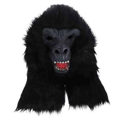BCOATH Scary Halloween Gorilla Mask with Moving Mouth Realistic Animal Headgear for Costume Parties Cosplay Festivals and Masquerades Party Supply