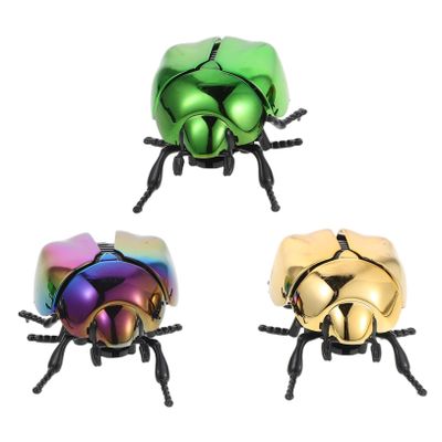 HAKIDZEL 3pcs Wind-up Beetle Realistic Insect Model with Interactive Head and Tail Movement for Educational Indoor Outdoor Play Enhances Observation Skills and Hand-Eye Coordination