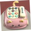 Cat Shape Kid Phone Calling Toy with 12 Keys, Red ABS view 4