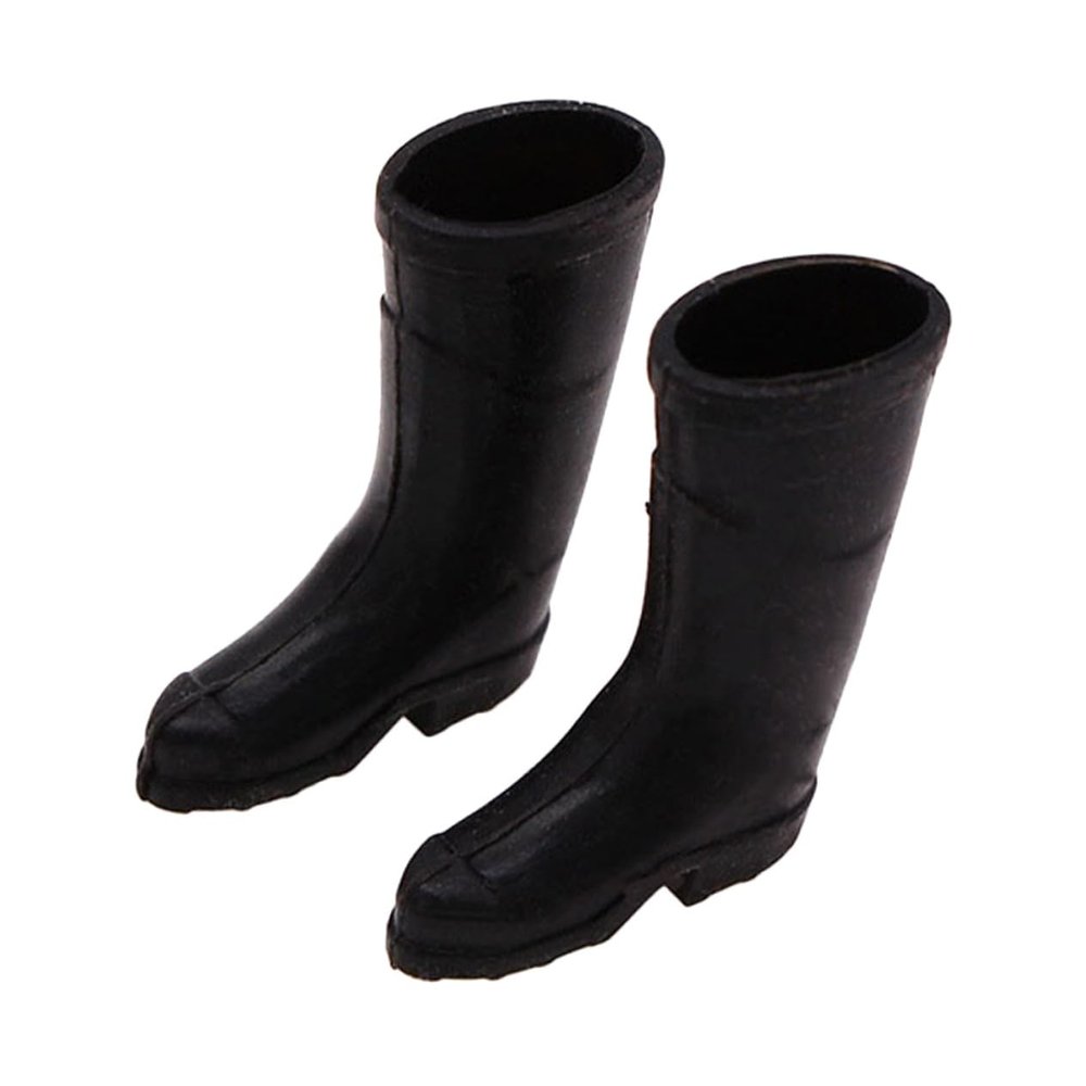 BCOATH Scale Miniature Rain Boots for Dollhouse Garden Accessories Realistic Black Small Rain Shoes with Fine Detail and Decorative Mini House Scene Props