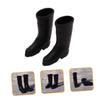 BCOATH Scale Miniature Rain Boots for Dollhouse Garden Accessories Realistic Black Small Rain Shoes with Fine Detail and Decorative Mini House Scene Props view 2