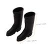 BCOATH Scale Miniature Rain Boots for Dollhouse Garden Accessories Realistic Black Small Rain Shoes with Fine Detail and Decorative Mini House Scene Props view 3