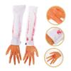 COOLHIYA 2 pcs Realistic Halloween Fake Blood Hands Lightweight Scary Prank Props for Party Decor Cosplay and Haunted House Accessories view 3