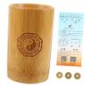 BRIGHTFUFU Buddhist Divination Game Bucket with Copper Coins and Tube Prop for Family Gatherings Temple Use Traditional Chinese Fortune Telling Kit view 1