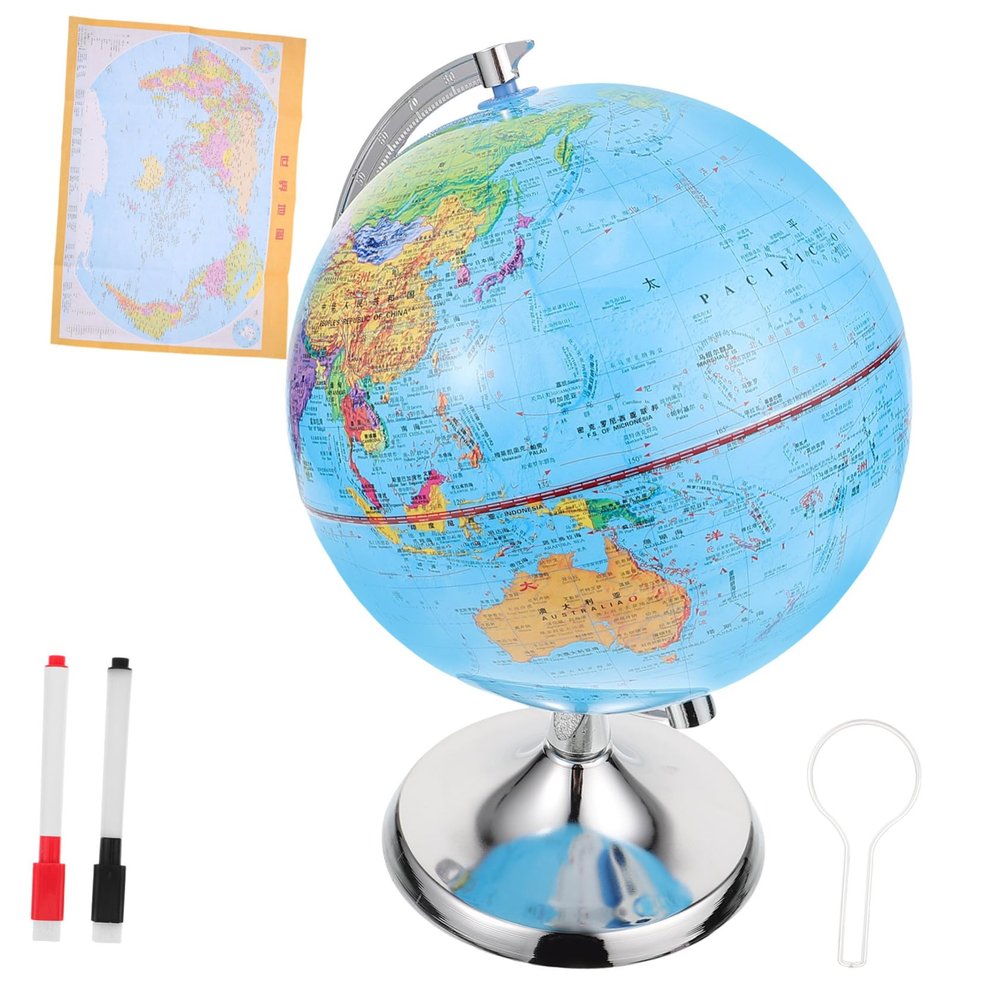 BCOATH Terrestrial Globe for Rotating Stable Base Educational Geography Teaching Aid and Modern Living Decor Desktop Earth Map for Students and Home Display