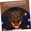 BCOATH Halloween Brown Boar Mask PU Material Cosplay Prop for Animal Theme Parties and Masquerade Events view 3