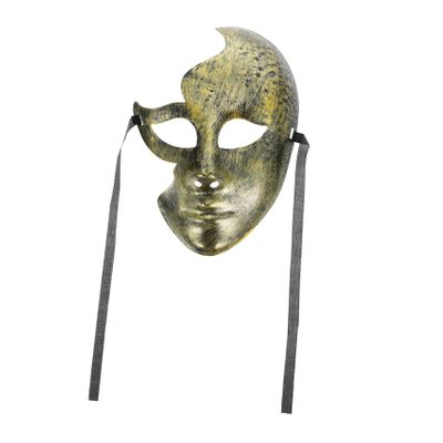 BCOATH 2Pcs Halloween Plastic Half Face Masks Lightweight Hollow Out Party Props for Masquerade Stage Performance Cosplay Reusable Decorative Masks