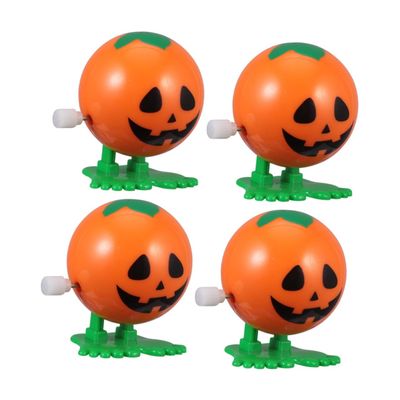 FELTECHELECTR Halloween Orange Pumpkin Wind-up for Clockwork Spring Jumping for Ages Safe Smooth Design and Party Favor to Develop Practical Skills