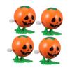 FELTECHELECTR Halloween Orange Pumpkin Wind-up for Clockwork Spring Jumping for Ages Safe Smooth Design and Party Favor to Develop Practical Skills view 1