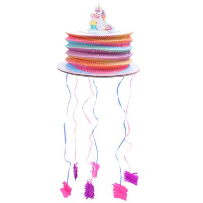 BCOATH Mini Pull String Unicorn Lantern Pinata for Party Game Prop Festive Birthday Celebration Decoration Candy and Filled Fun Hanging