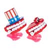BCOATH 2Pcs Wind-up Teeth Plastic Clockwork Walking Tooth Party for Coordination Development and Decor view 1