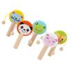 FELTECHELECTR 5pcs Wooden Handheld Rattle for Boy Girl Cartoon Animal Pattern Hand Rattles Lightweight Portable Music for Hand and Wrist Exercise Safe Non-Toxic Material view 1