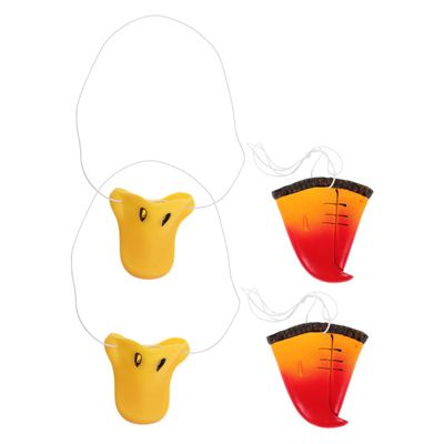 BCOATH 4pcs Assorted Color Duck Bill and Parrot Beak Prosthetic Nose Masks Carnival Accessory for Halloween Costume Cosplay Decoration