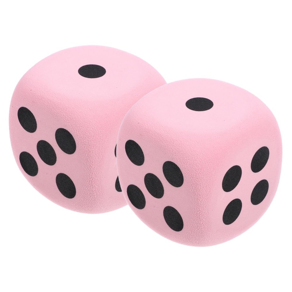 BCOATH 2pcs Extra-Large EVA Dice Props Soft Sponge Game Accessories for Adults Noise-reducing Lawn Indoor Dice for Fun Activities and Math Learning