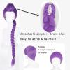 Cosplay Wig Collection, Long Braided Style, Purple Pink and Black Colors Available, Heat Resistant Synthetic Hair (Green Boy) view 2