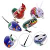 KOMBIUDA 4pcs Iron Clockwork Random Color Animal Wind Up Jumping for Boys Frog Rooster Hare Random Color view 4