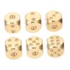 BRIGHTFUFU 6pcs Solid Brass Dice Small Game Playing Props Lightweight Party Accessories for Board Games RPG Tabletop Use view 1
