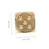BRIGHTFUFU 6pcs Solid Brass Dice Small Game Playing Props Lightweight Party Accessories for Board Games RPG Tabletop Use view 2