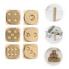 BRIGHTFUFU 6pcs Solid Brass Dice Small Game Playing Props Lightweight Party Accessories for Board Games RPG Tabletop Use view 4