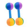 BRIGHTFUFU 2pcs Grip Dumbbell Rattles for Months Lightweight Cloth Material Soothing Hand-Eye Coordination Ergonomic Design for Early Development and Sensory Play view 1